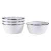 Golden Rabbit Dinnerware|Salad Bowls in Solid White, Set of 4