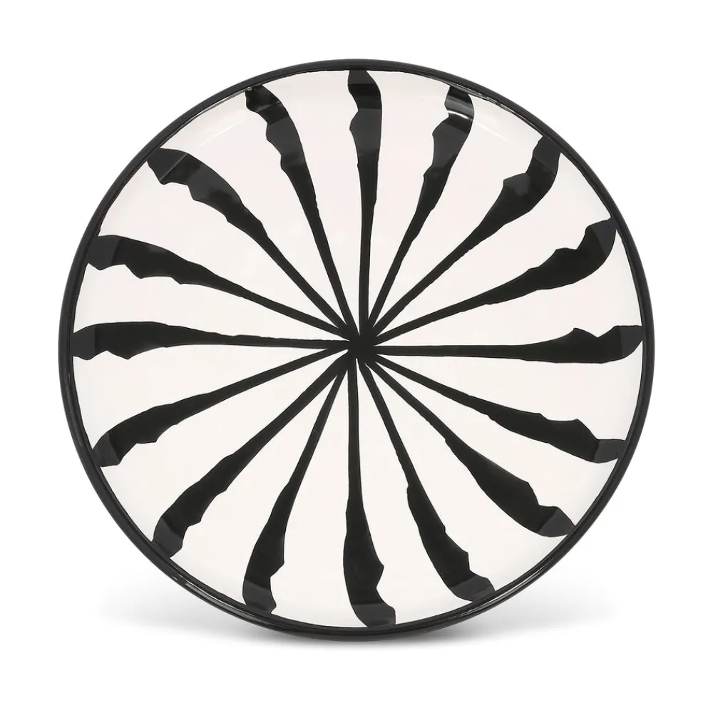 Pomelo Casa Dinnerware|Salad Plate With Candy Cane Stripes