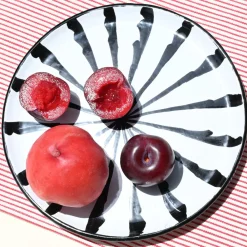 Pomelo Casa Dinnerware|Salad Plate With Candy Cane Stripes