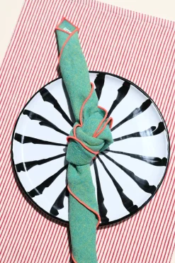 Pomelo Casa Dinnerware|Salad Plate With Candy Cane Stripes