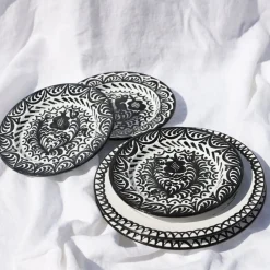 Pomelo Casa Dinnerware|Salad Plate With Hand Painted Designs