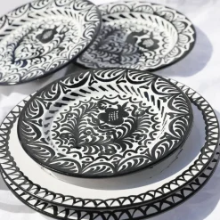 Pomelo Casa Dinnerware|Salad Plate With Hand Painted Designs
