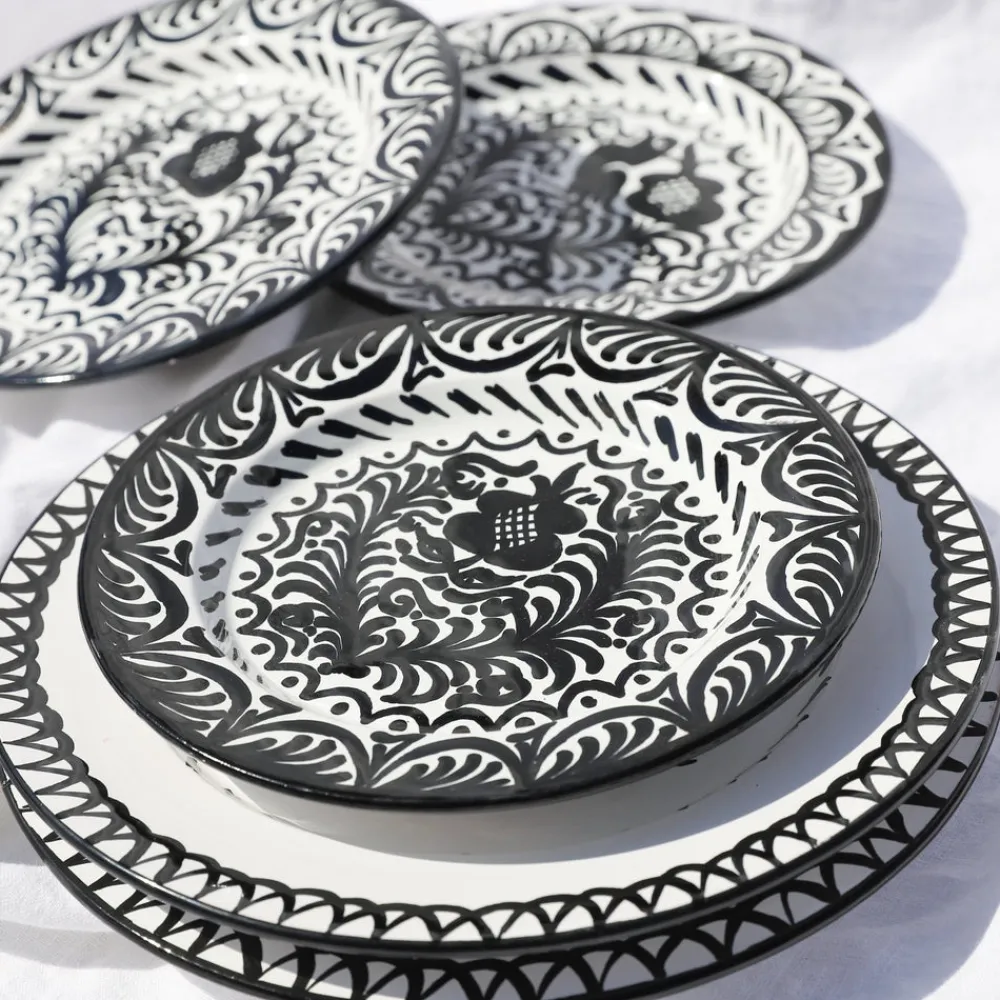 Pomelo Casa Dinnerware|Salad Plate With Hand Painted Designs