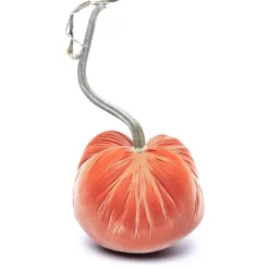 Hot Skwash Living|Décor|Salmon Silk Velvet Pumpkin
