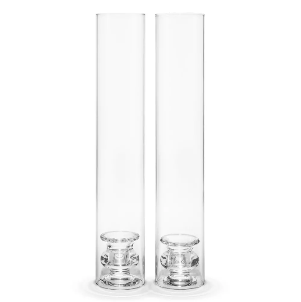 AERIN Candles & Fragrance|Candles|Sancia Taper Holder with Sleeve in Clear Rim, Set of 2