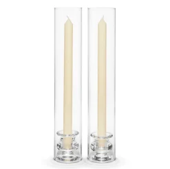 AERIN Candles & Fragrance|Candles|Sancia Taper Holder with Sleeve in Clear Rim, Set of 2