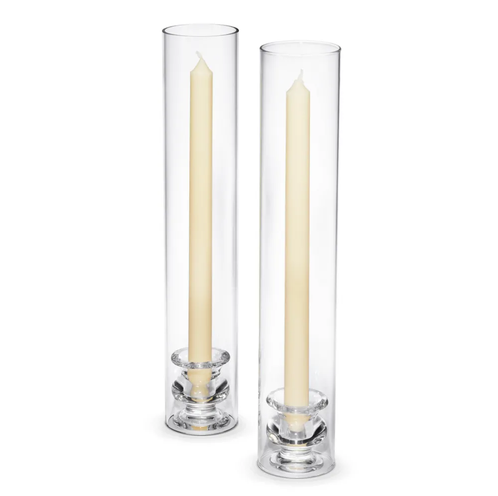 AERIN Candles & Fragrance|Candles|Sancia Taper Holder with Sleeve in Clear Rim, Set of 2