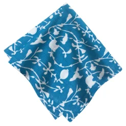 Caravan Place Settings & Linens|Sanctuary Printed Napkins in Blue, Set of 4