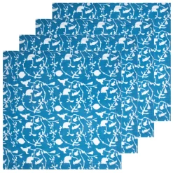 Caravan Place Settings & Linens|Sanctuary Printed Napkins in Blue, Set of 4