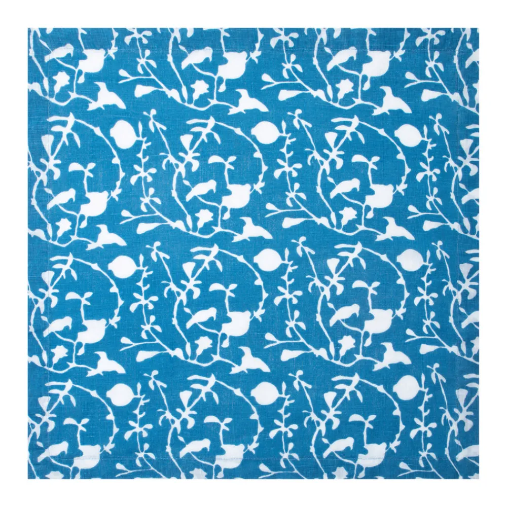 Caravan Place Settings & Linens|Sanctuary Printed Napkins in Blue, Set of 4