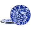 Golden Rabbit Dinnerware|Sandwich Plates in Cobalt Swirl, Set of 4