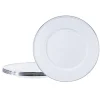 Golden Rabbit Dinnerware|Sandwich Plates in in Solid White, Set of 4