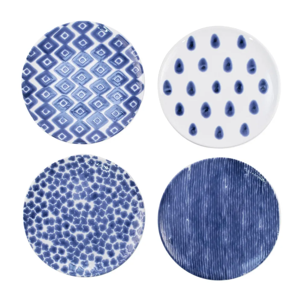 VIETRI Dinnerware|Santorini Assorted Salad Plates, Set of 4