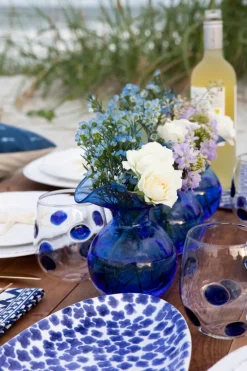 VIETRI Dinnerware|Santorini Flower Narrow Oval Platter