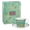 Portmeirion Dinnerware|Sara Miller Chelsea Collection Teacup & Saucer in Green