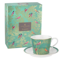 Portmeirion Dinnerware|Sara Miller Chelsea Collection Teacup & Saucer in Green