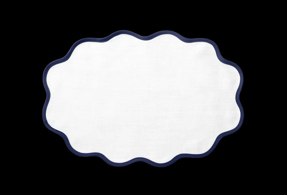 Matouk Place Settings & Linens|Scallop Edge Oval Placemat, Set of 4