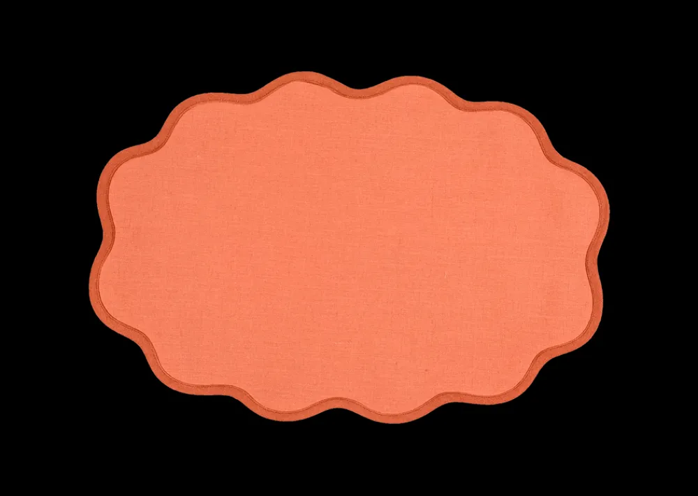 Matouk Place Settings & Linens|Scallop Edge Oval Placemat, Set of 4