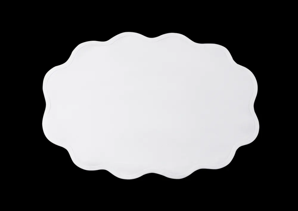 Matouk Place Settings & Linens|Scallop Edge Oval Placemat, Set of 4