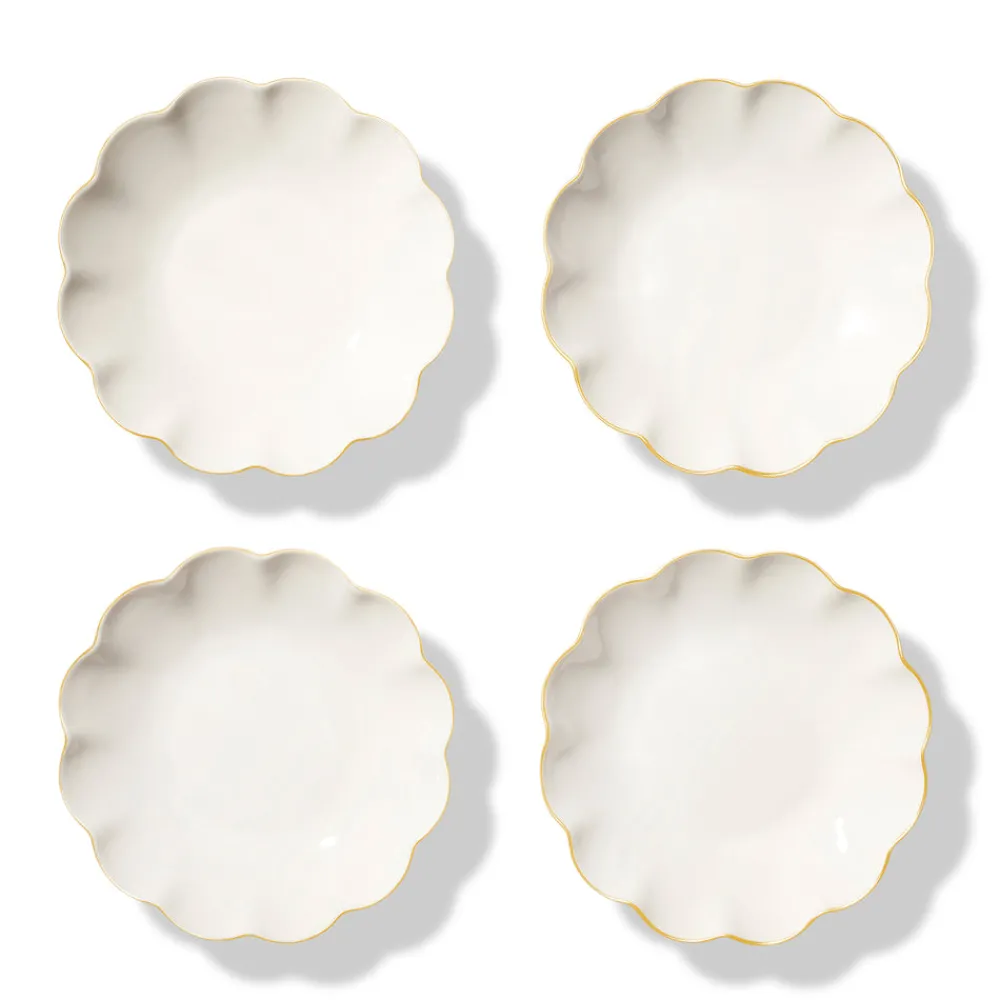 AERIN Dinnerware|Scalloped Appetizer Plates, Set of 4