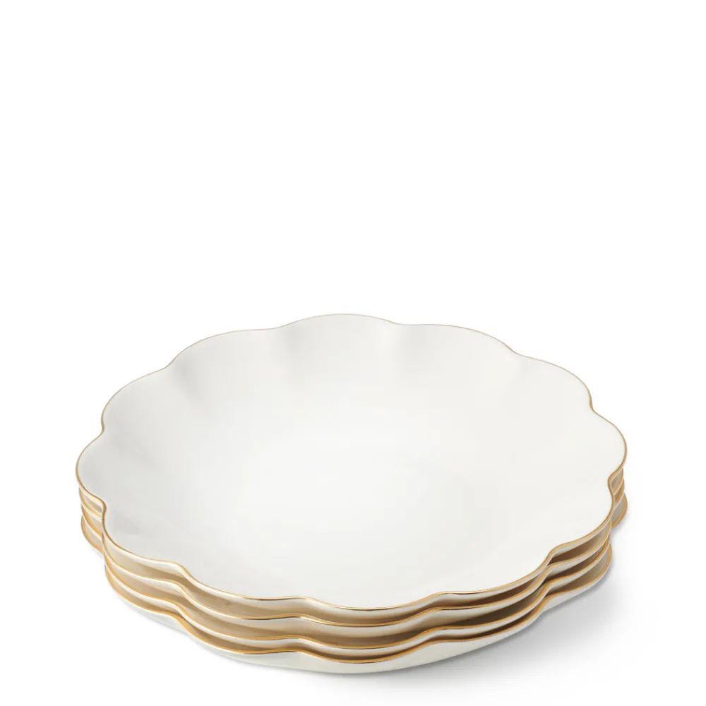 AERIN Dinnerware|Scalloped Appetizer Plates, Set of 4