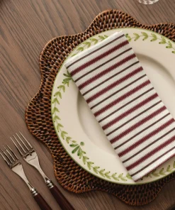 Rebecca Udall Wicker|Place Settings & Linens|Scalloped Rattan Placemat in Brown