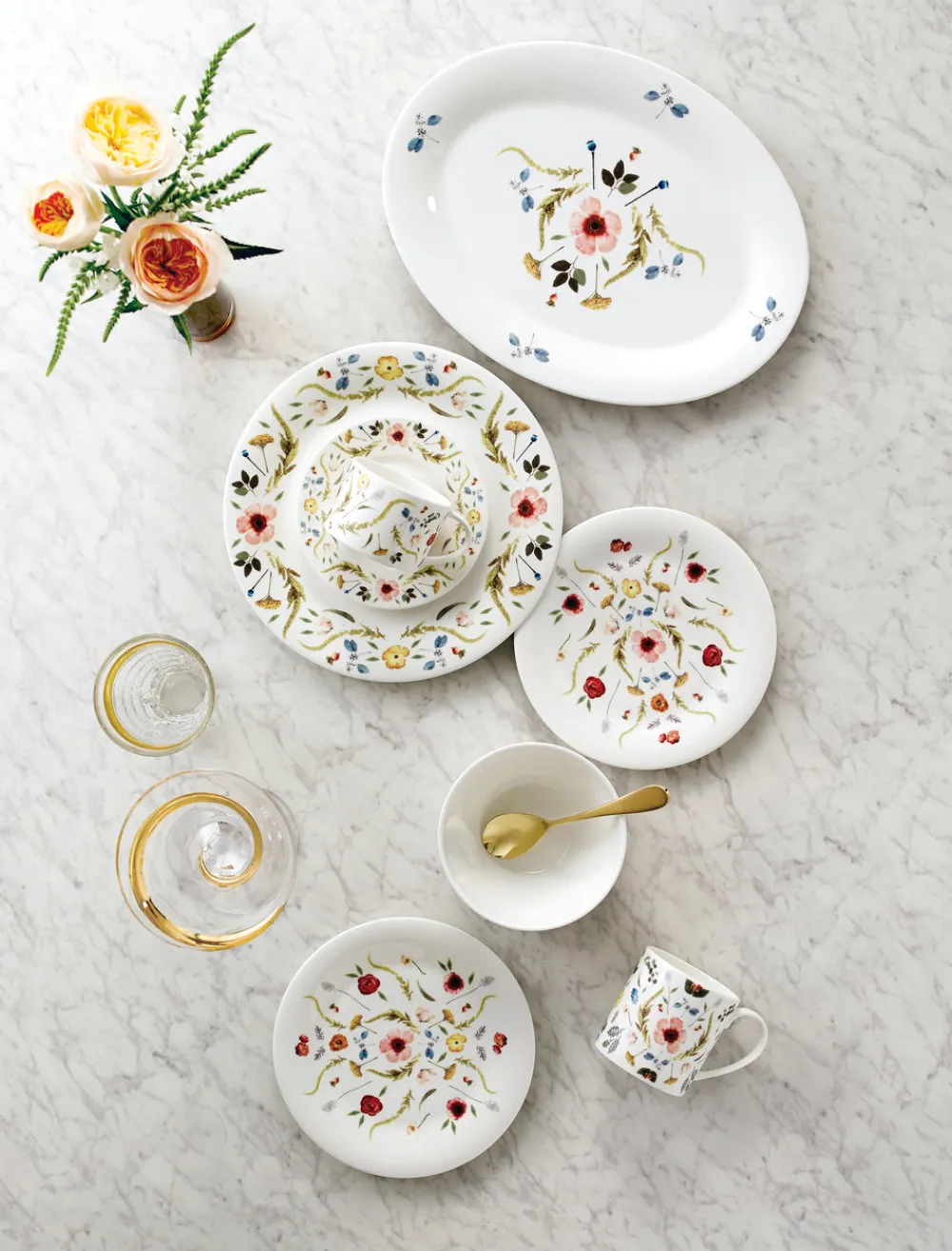 Twig NY Dinnerware|Scandinavian Floral Cereal / Soup Bowl