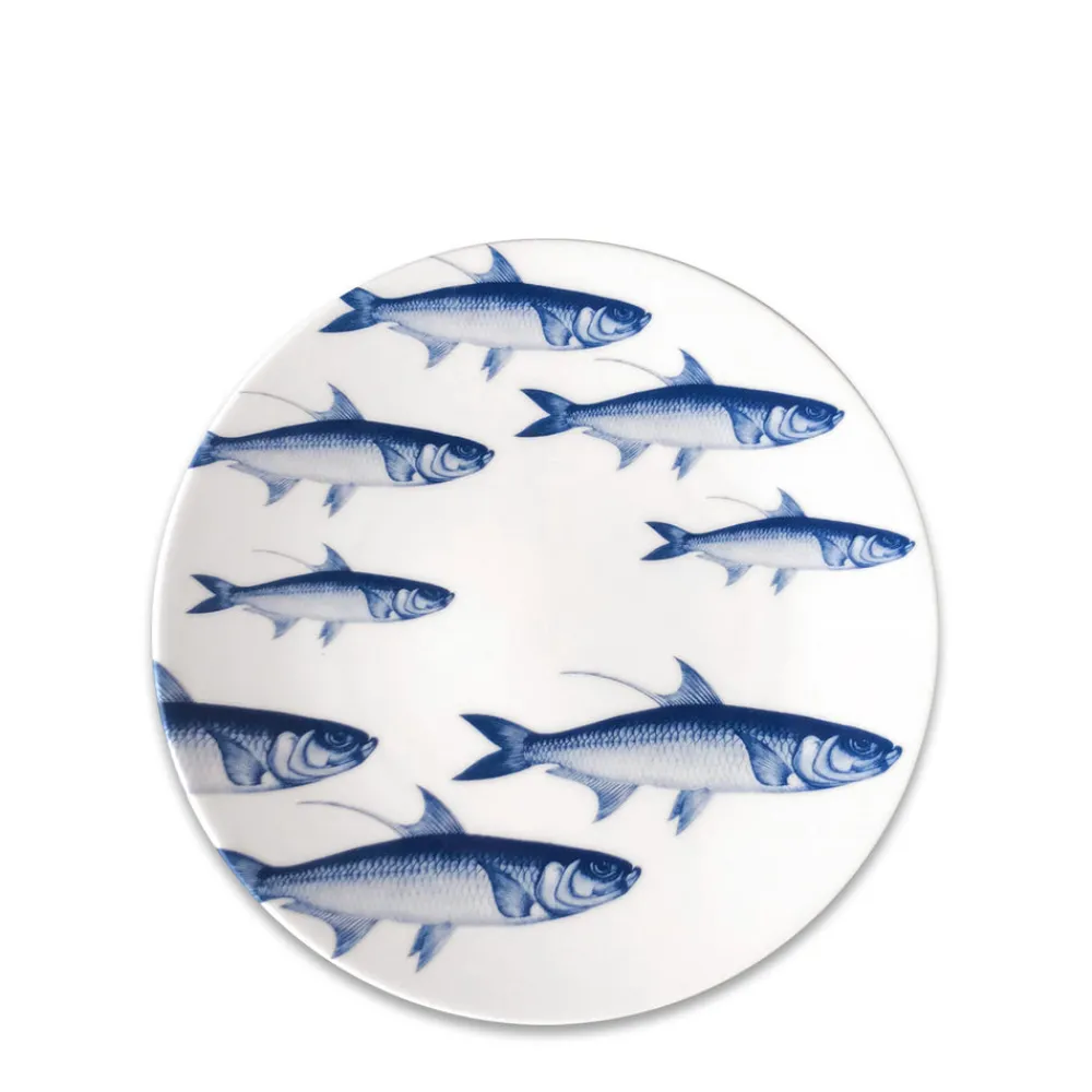 Caskata Dinnerware|School of Fish Coupe Salad Plate