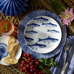 Caskata Dinnerware|School of Fish Coupe Salad Plate