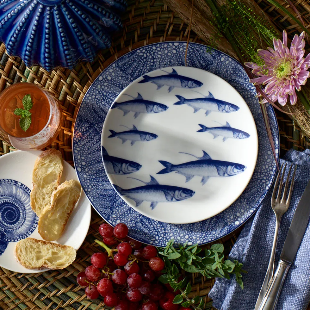 Caskata Dinnerware|School of Fish Coupe Salad Plate
