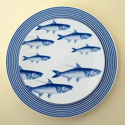 Caskata Dinnerware|School of Fish Coupe Salad Plate