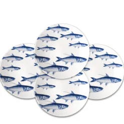 Caskata Dinnerware|School of Fish Coupe Salad Plate