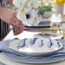 Caskata Dinnerware|School of Fish Coupe Salad Plate