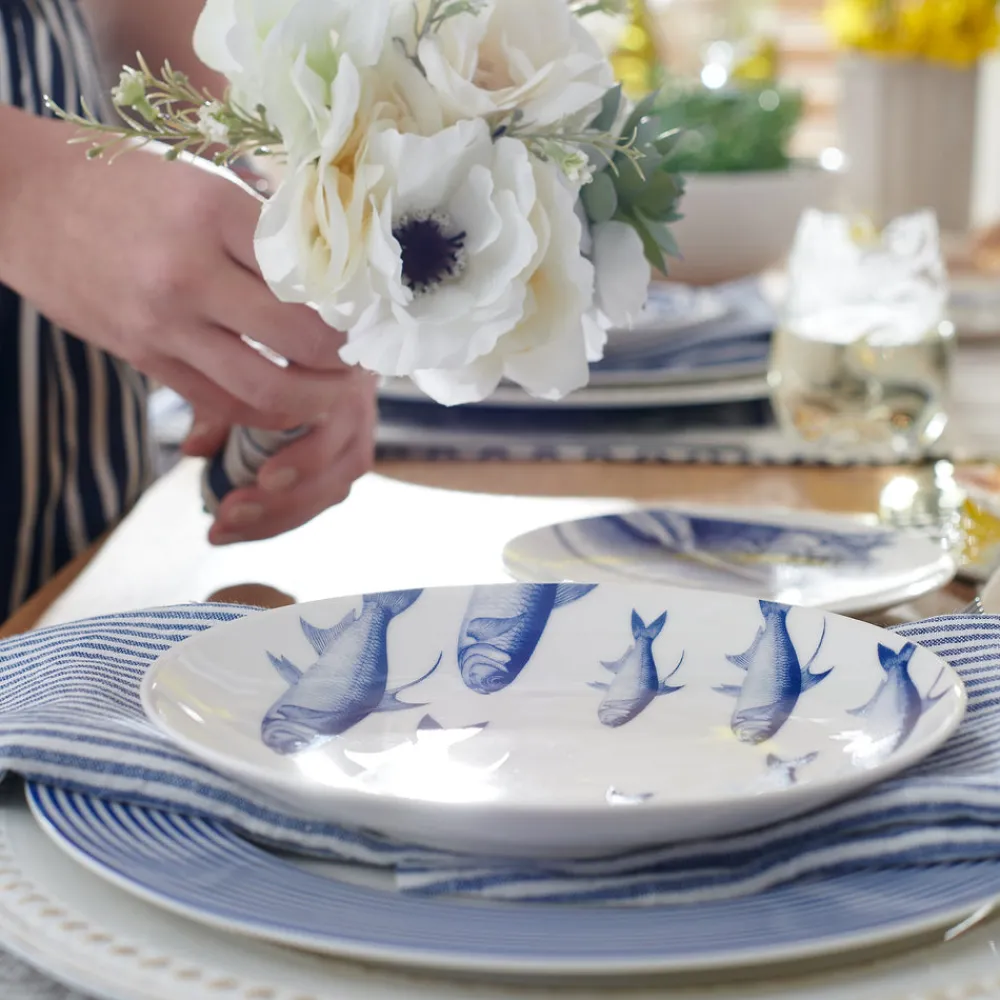 Caskata Dinnerware|School of Fish Coupe Salad Plate