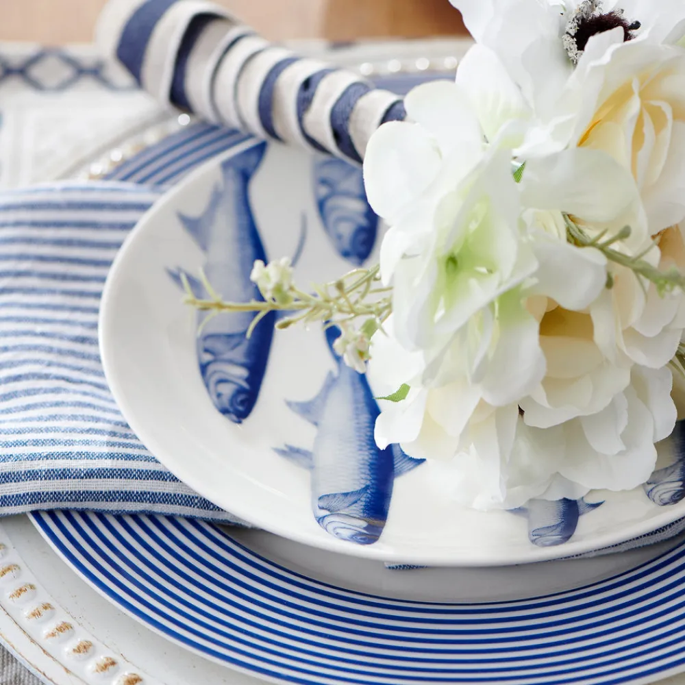 Caskata Dinnerware|School of Fish Coupe Salad Plate