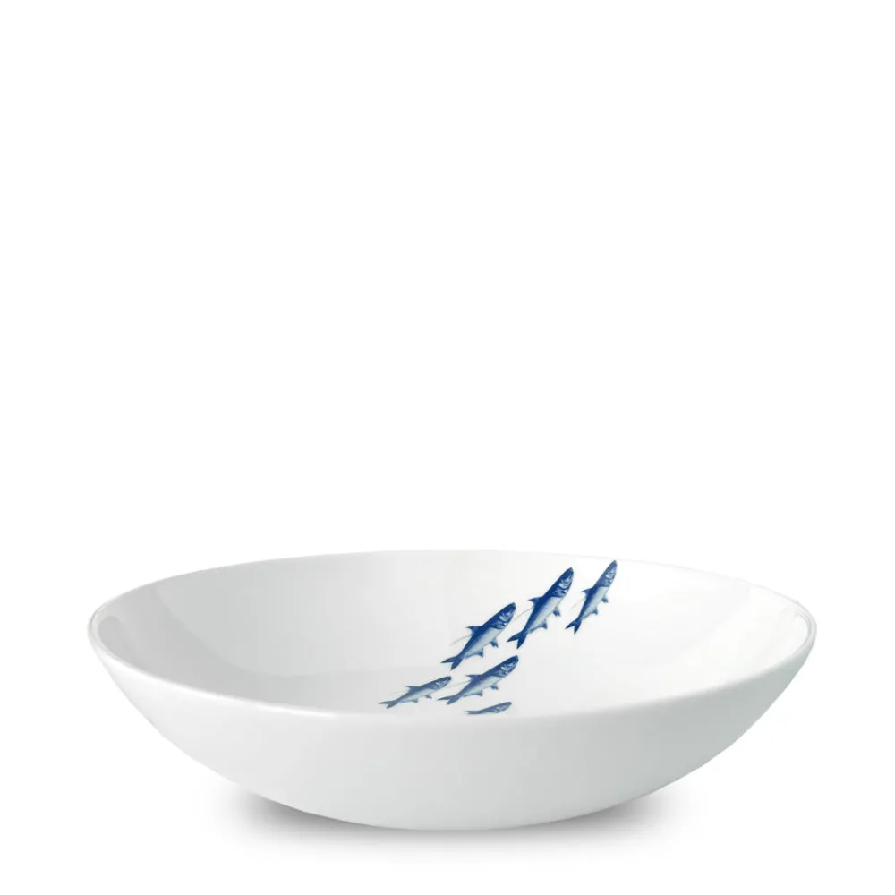 Caskata Dinnerware|School of Fish Coupe Soup Bowl Blue