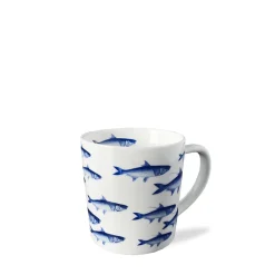 Caskata Dinnerware|School of Fish Mug Blue