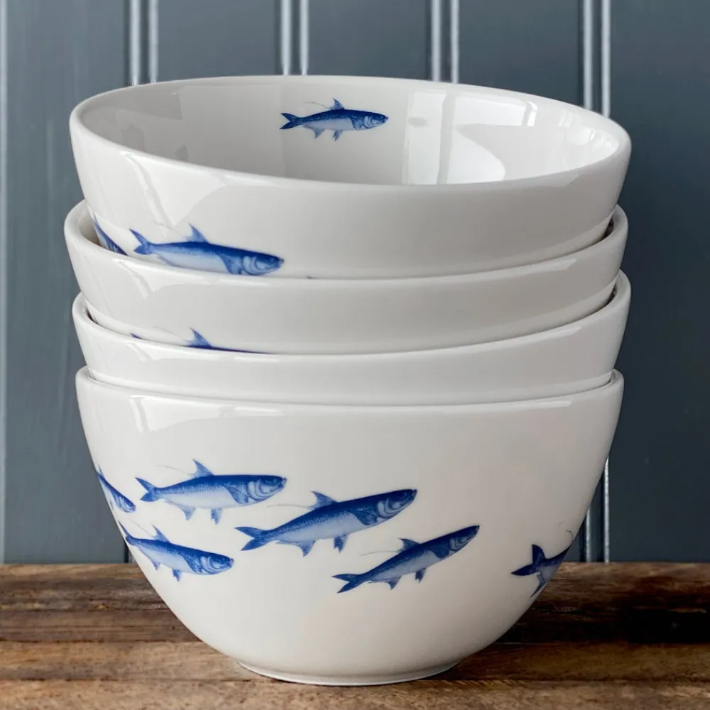Caskata Dinnerware|School of Fish Tall Cereal Bowl