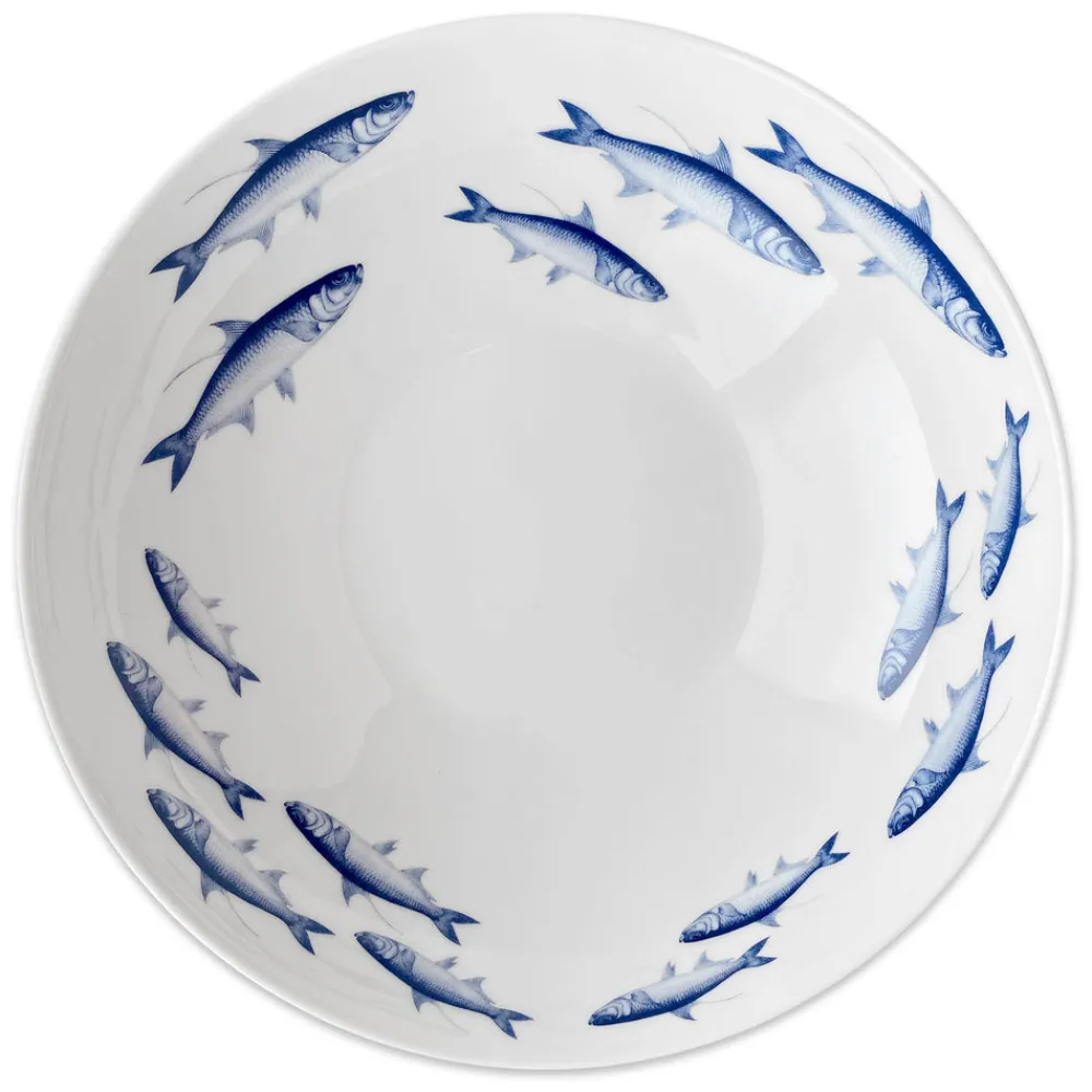 Caskata Dinnerware|School of Fish Wide Serving Bowl