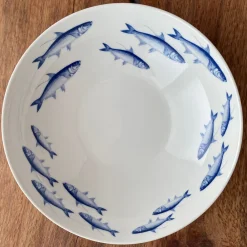 Caskata Dinnerware|School of Fish Wide Serving Bowl
