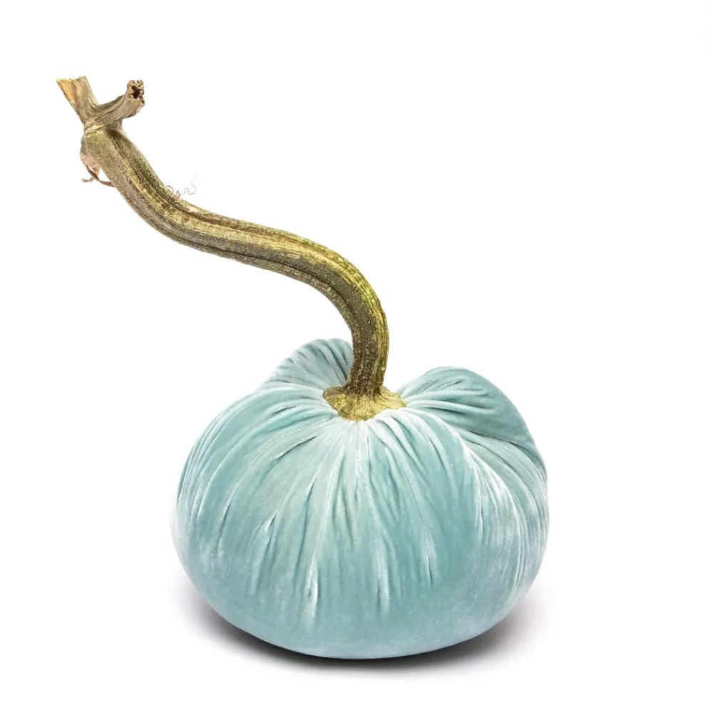 Hot Skwash Living|Décor|Seafoam Silk Velvet Pumpkin