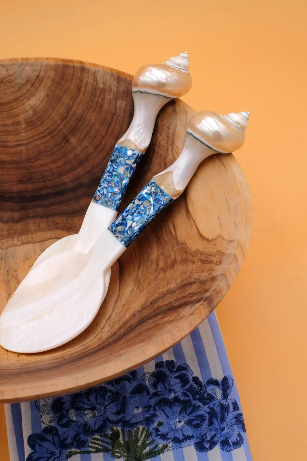 Inner Child Flatware|Seashell Serving Set in Blue