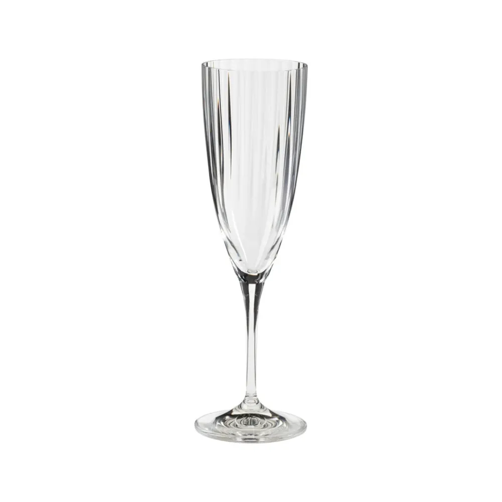 Costa Nova Glassware|Sensa Collection Flutes in Clear, Set of 6
