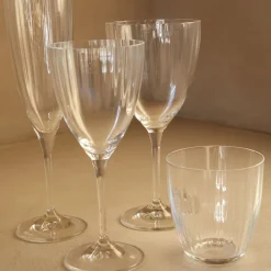 Costa Nova Glassware|Sensa Collection Flutes in Clear, Set of 6