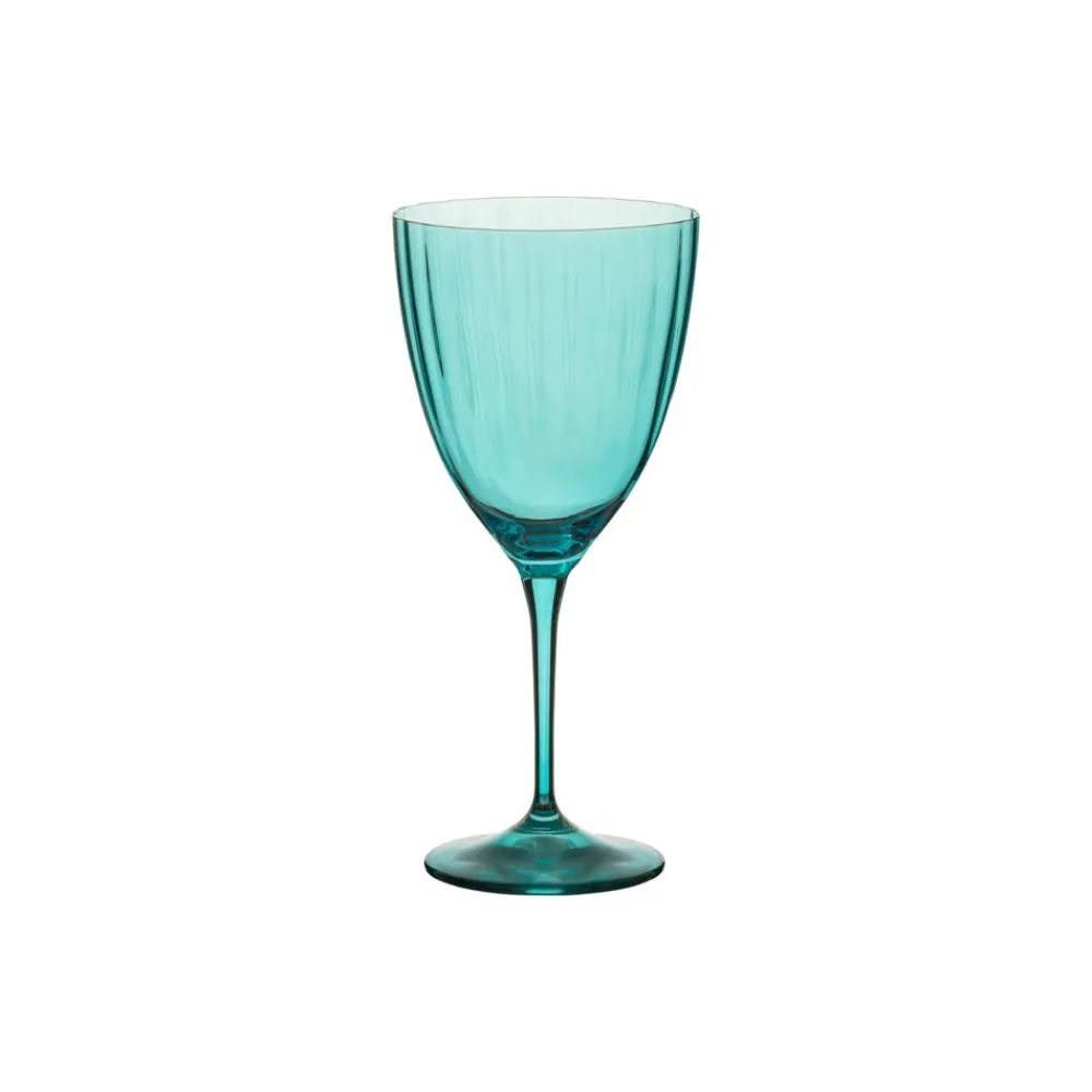 Costa Nova Glassware|Sensa Collection Water Glasses in Turquoise, Set of 6