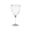 Costa Nova Glassware|Sensa Collection Water Glasses 14 oz in Golden Rim, Set of 6