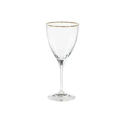 Costa Nova Glassware|Sensa Collection Wine Glasses 9 oz. with Golden Rim, Set of 6