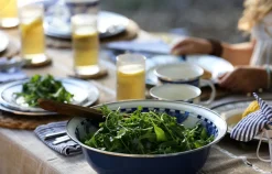 Golden Rabbit Dinnerware|Serving Bowl in Blue Crab