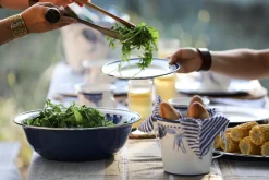 Golden Rabbit Dinnerware|Serving Bowl in Blue Crab