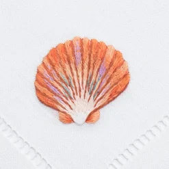 Henry Handwork Place Settings & Linens|Shell Blush Mixed Cocktail Napkin Set